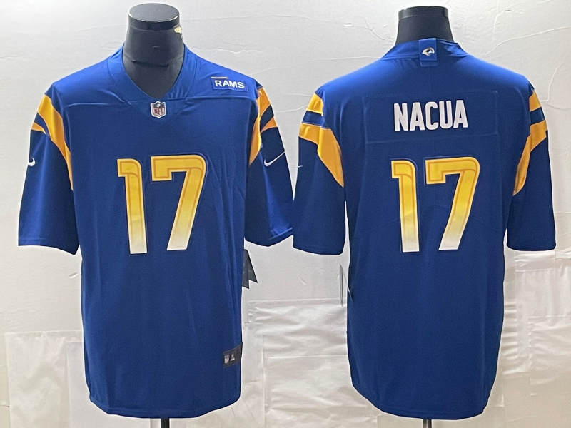 Men's Los Angeles Rams Puka Nacua #17 Royal Home Game Jersey1 football jersey product view 1