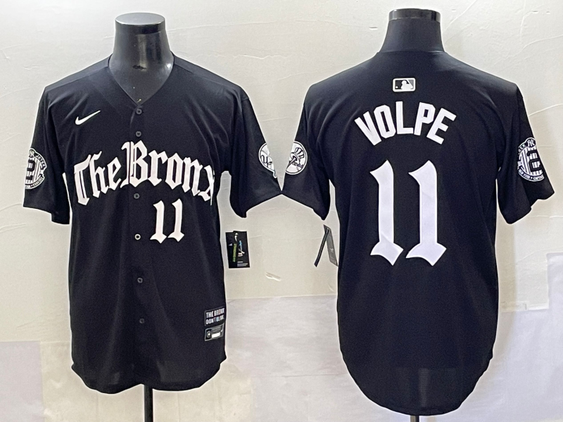 Men's New York Yankees Anthony Volpe Black Alternate Limited Player Jersey baseball jersey product view 1