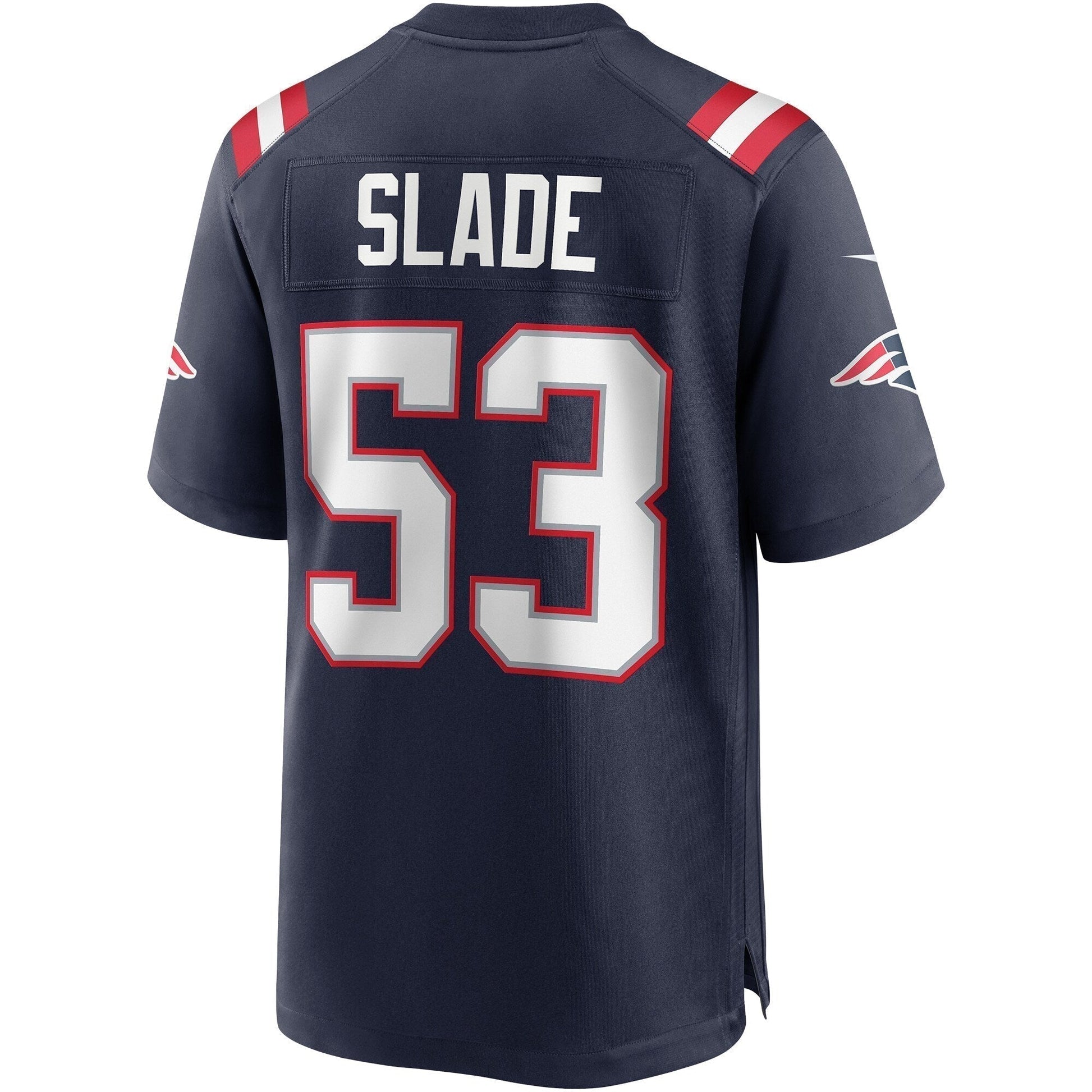Chris Slade New England Patriots Game Retired Jersey - Navy football jersey product view 3