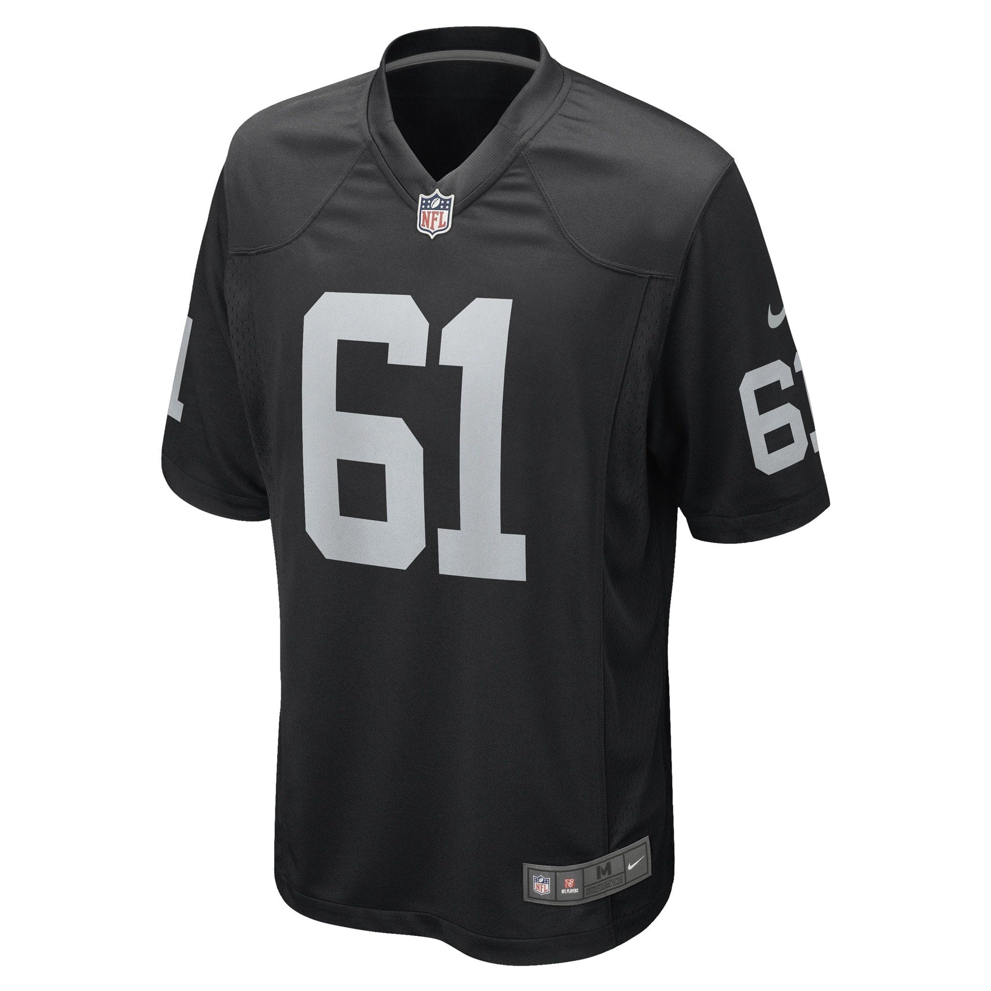 Jordan Meredith Las Vegas Raiders Game Jersey - Black football jersey product view 2