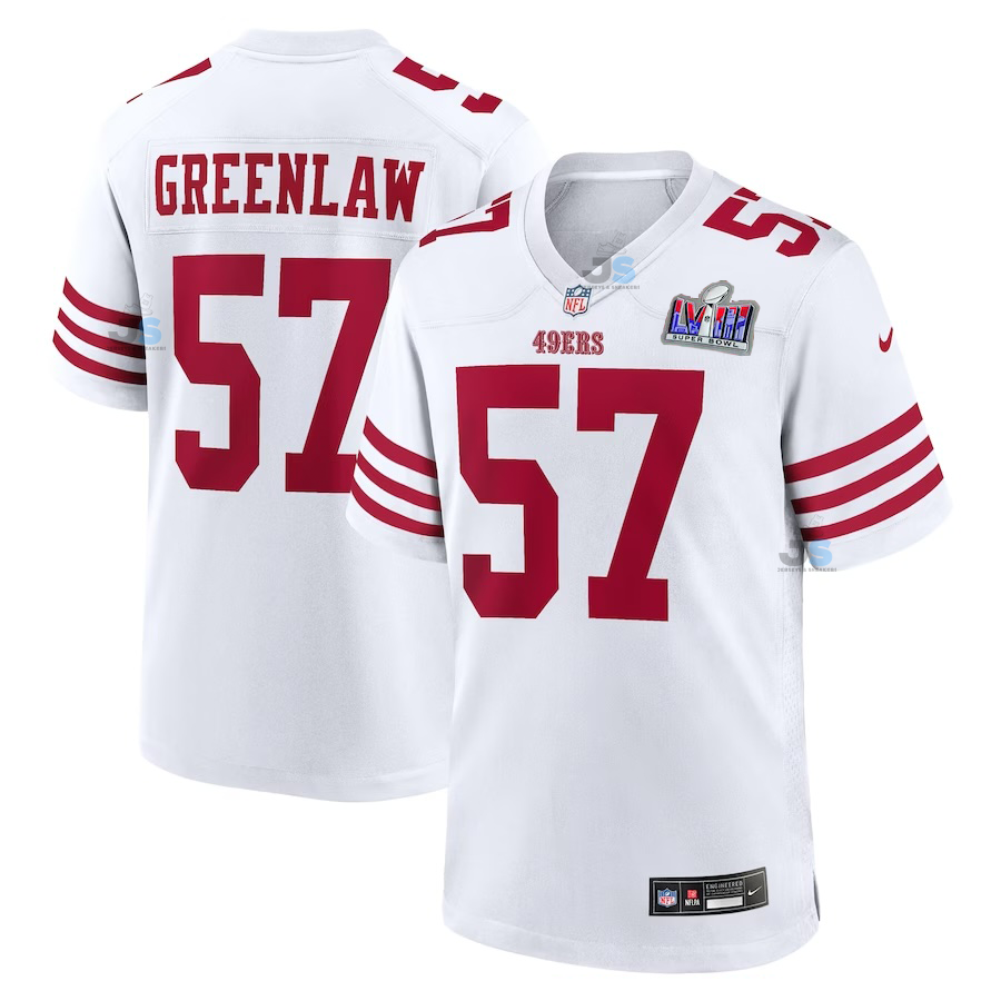 Dre Greenlaw San Francisco 49ers Super Bowl 2024 Jersey football jersey product view 1