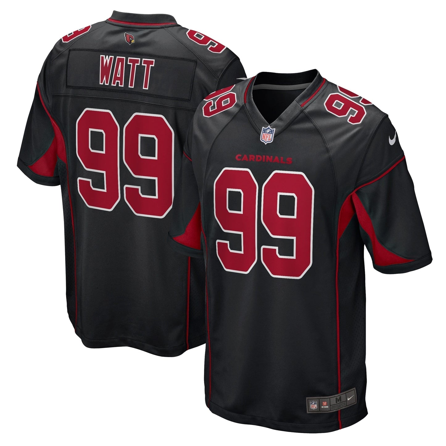 J.J. Watt Arizona Cardinals 2nd Alternate Game Jersey - Black football jersey product view 1