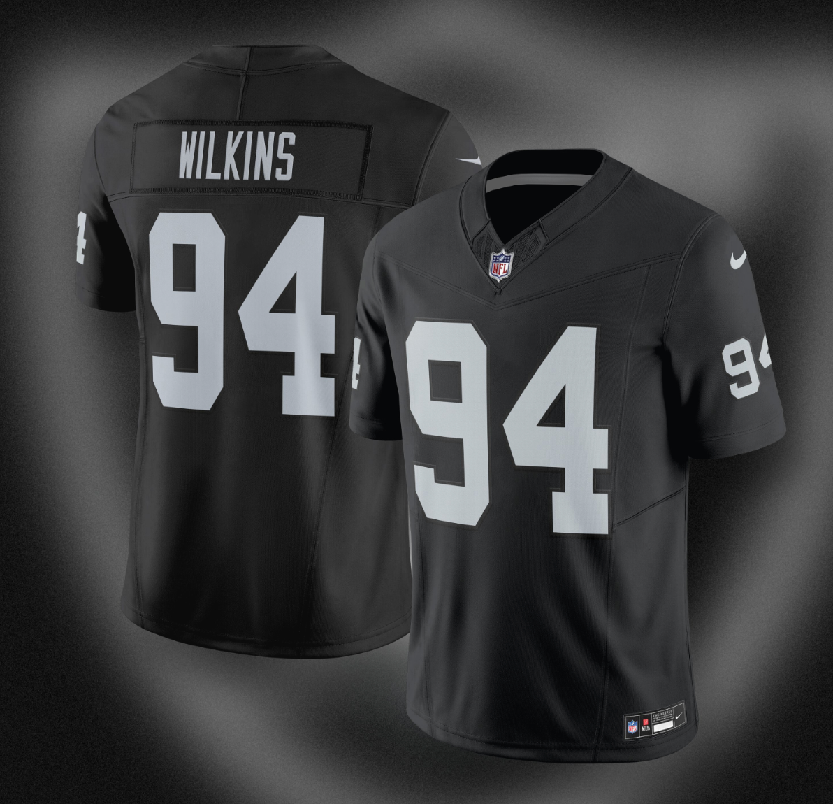 Christian Wilkins Las Vegas Raiders Jersey football jersey product view 1