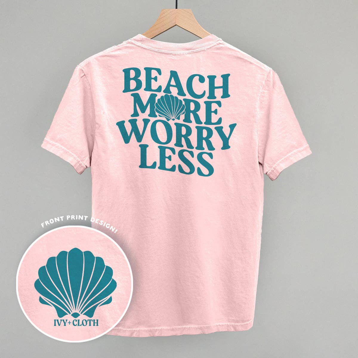 Beach More Worry Less (Back Print) Unisex T-shirt, Sweatshirt, Hoodie, Long Sleeve Tee - T-Shirt, Sweatshirt, Hoodie