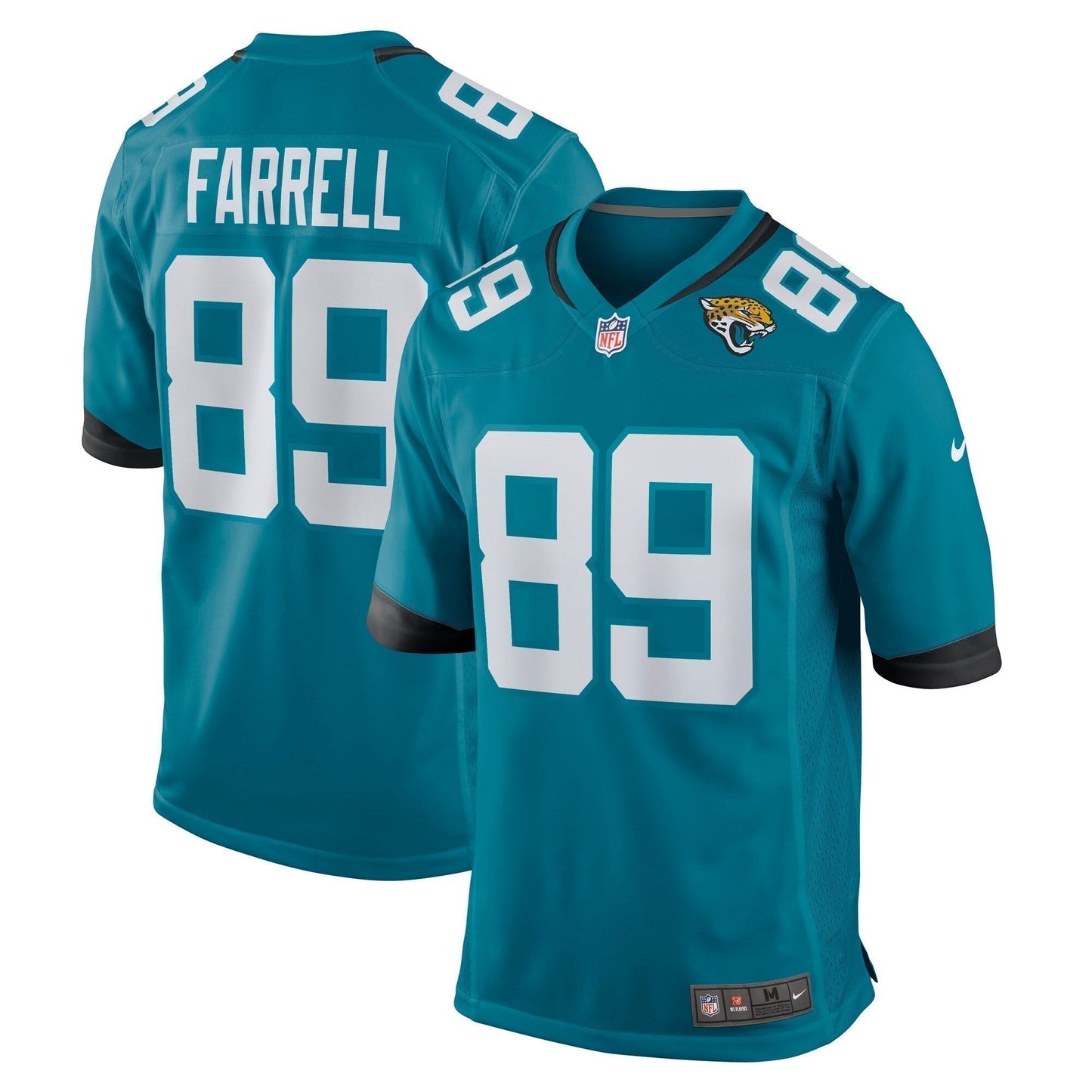 Luke Farrell Jacksonville Jaguars Game Jersey - Teal football jersey product view 1