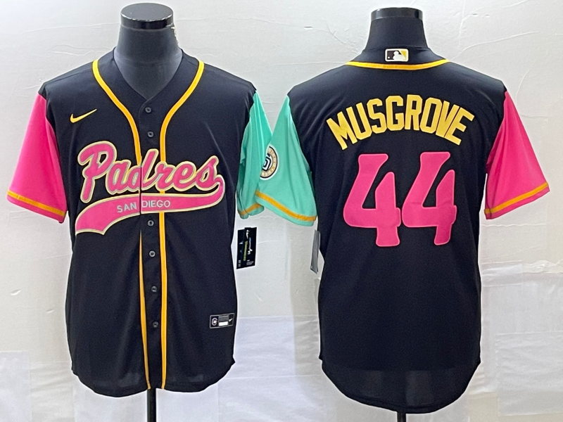 Men's San Diego Padres Joe Musgrove Black City Connect Replica Player Jersey Joint Edition baseball jersey product view 1