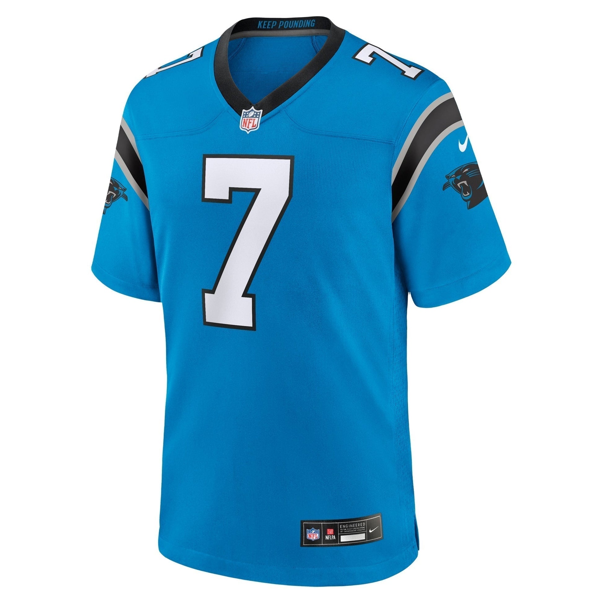 Jadeveon Clowney Carolina Panthers Alternate Game Jersey - Blue football jersey product view 2