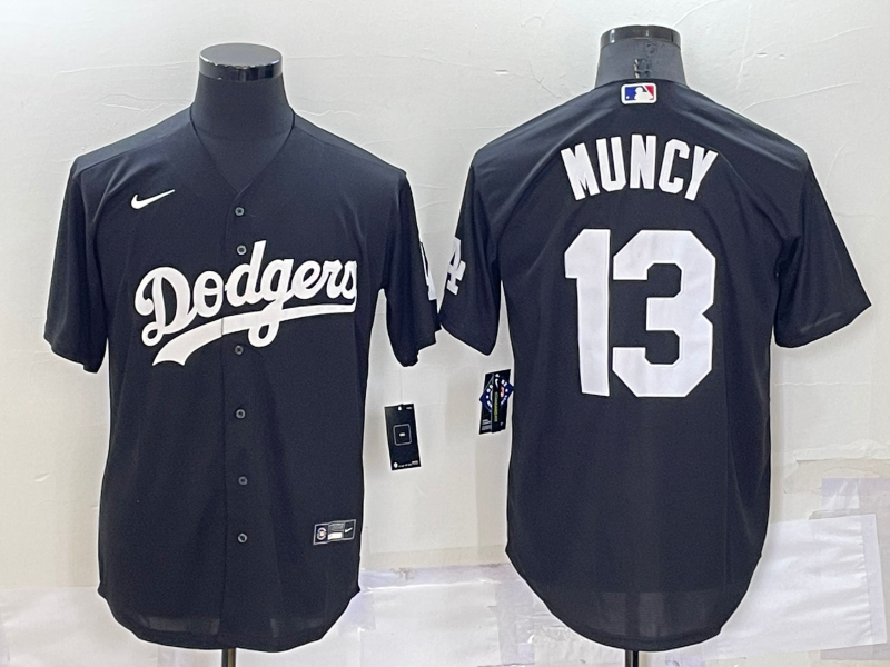 Men's Los Angeles Dodgers Max Muncy Black Replica Baseball Jersey baseball jersey product view 1