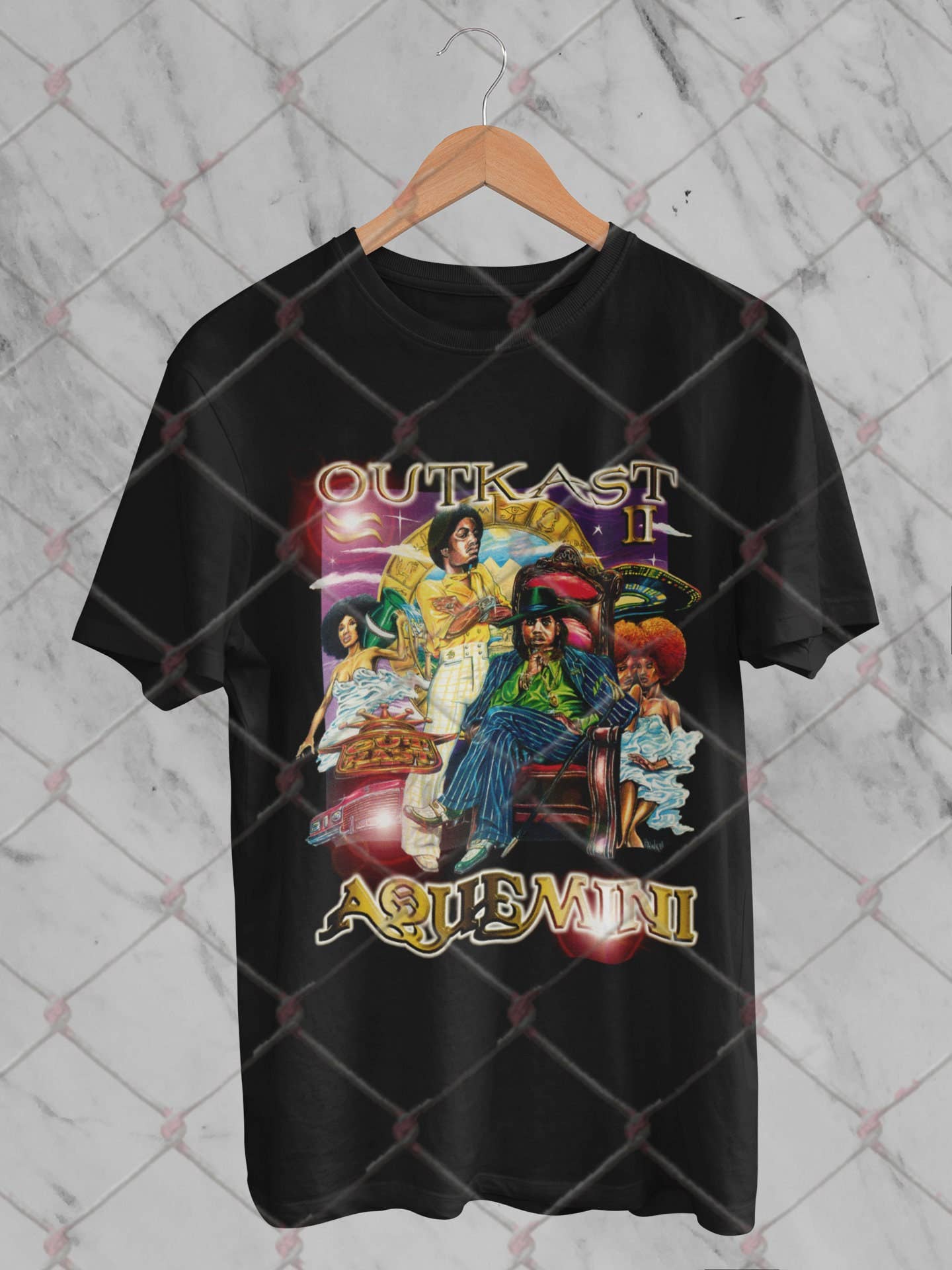 Outkast Aquemini 90s Vintage Unisex T-Shirt Famous Design Unisex T-shirt, Sweatshirt, Hoodie, Long Sleeve Tee - T-Shirt, Sweatshirt, Hoodie