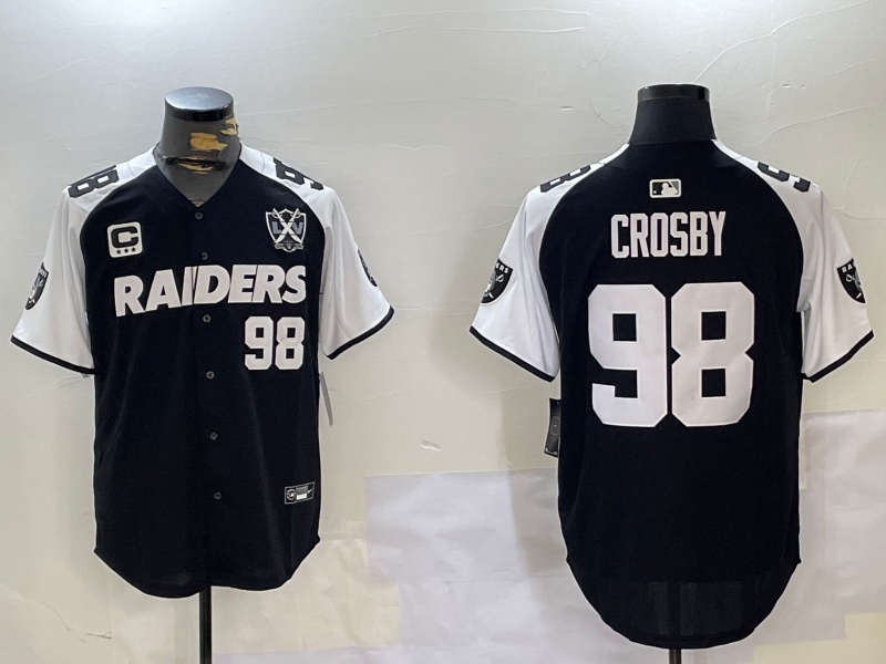 Men's Las Vegas Raiders Maxx Crosby #98 Black Team Game Jersey1 football jersey product view 1
