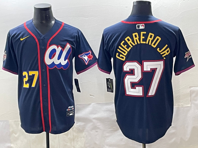 Men's American League Vladimir Guerrero Jr. Navy 2025 All-Star Edition Limited Player Jersey baseball jersey product view 1