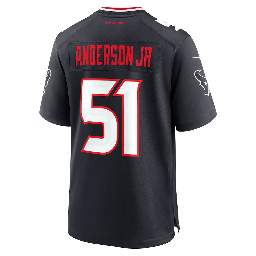 H.Texans #51 Will Anderson Jr. Navy Game Jersey football jersey product view 1