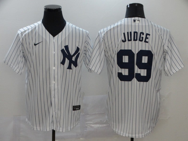 Men's New York Yankees Aaron Judge #99 White Replica Baseball Jersey baseball jersey product view 1