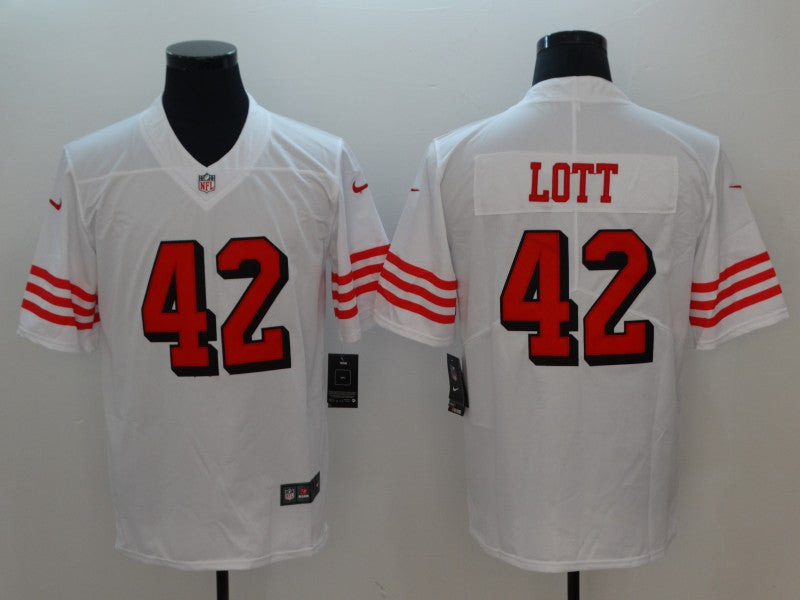 Men's San Francisco 49ers Ronnie Lott White Game Player Jersey football jersey product view 1