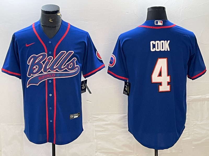 Men's Buffalo Bills James Cook Royal Player Jersey Joint Edition football jersey product view 1