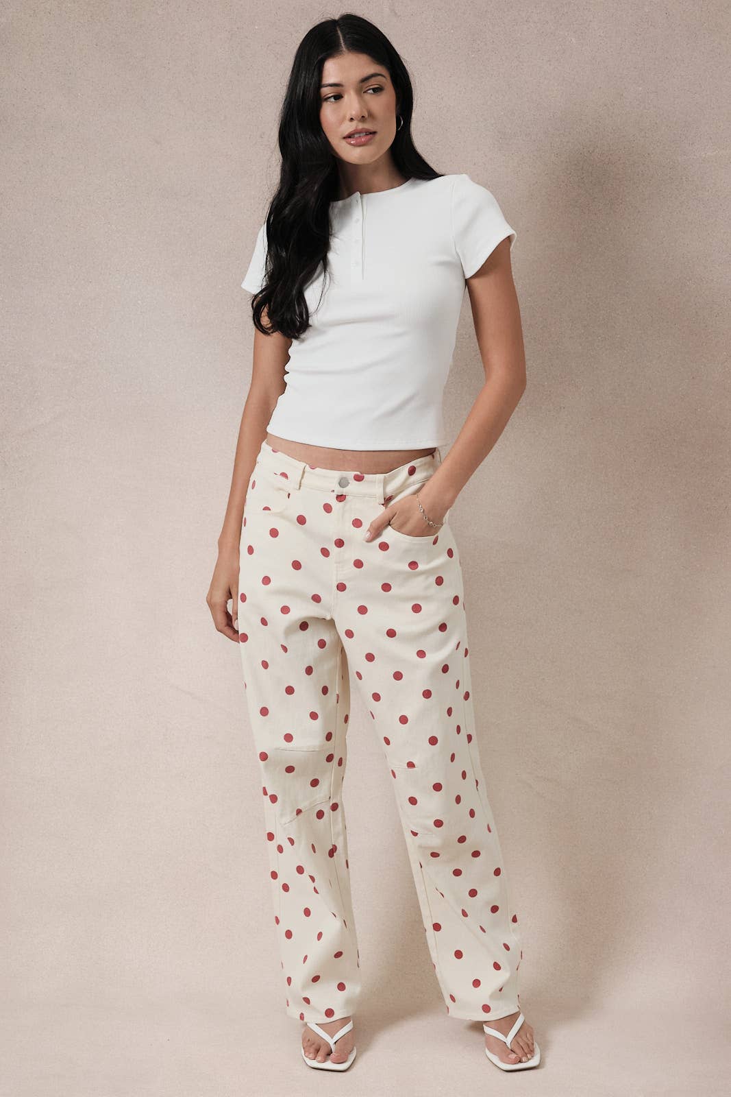 Polka Dot Printed Barrel Twill Pants Unisex T-shirt, Sweatshirt, Hoodie, Long Sleeve Tee - T-Shirt, Sweatshirt, Hoodie