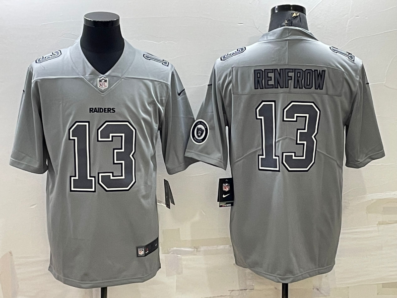 Men's Las Vegas Raiders Hunter Renfrow #13 Gray Atmosphere Fashion Game Jersey1 football jersey product view 1