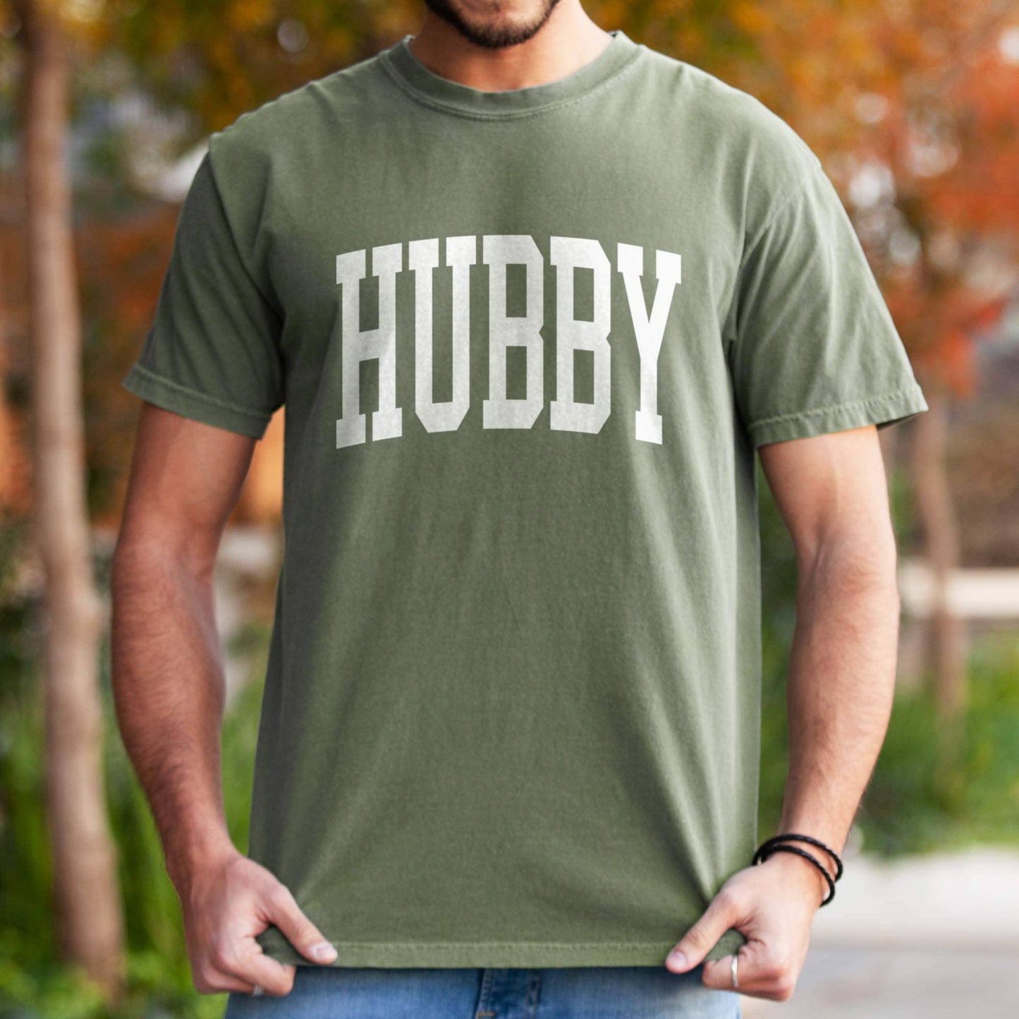 Hubby Garment Dyed T-Shirt, Honeymoon Wedding Husband Shirt Unisex T-shirt, Sweatshirt, Hoodie, Long Sleeve Tee - T-Shirt, Sweatshirt, Hoodie