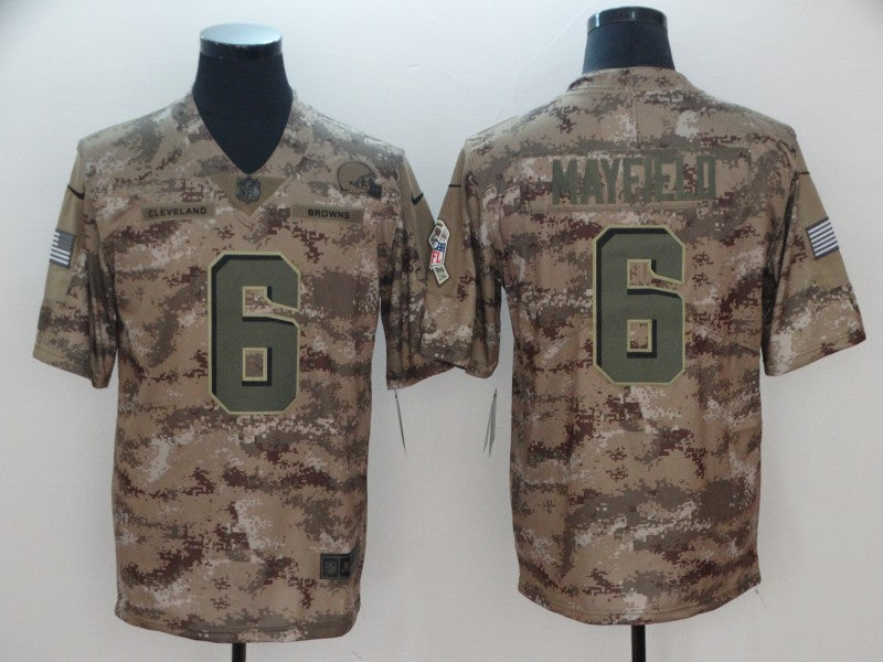 Men's Cleveland Browns Baker Mayfield Camouflage Player Legend Jersey1 football jersey product view 1