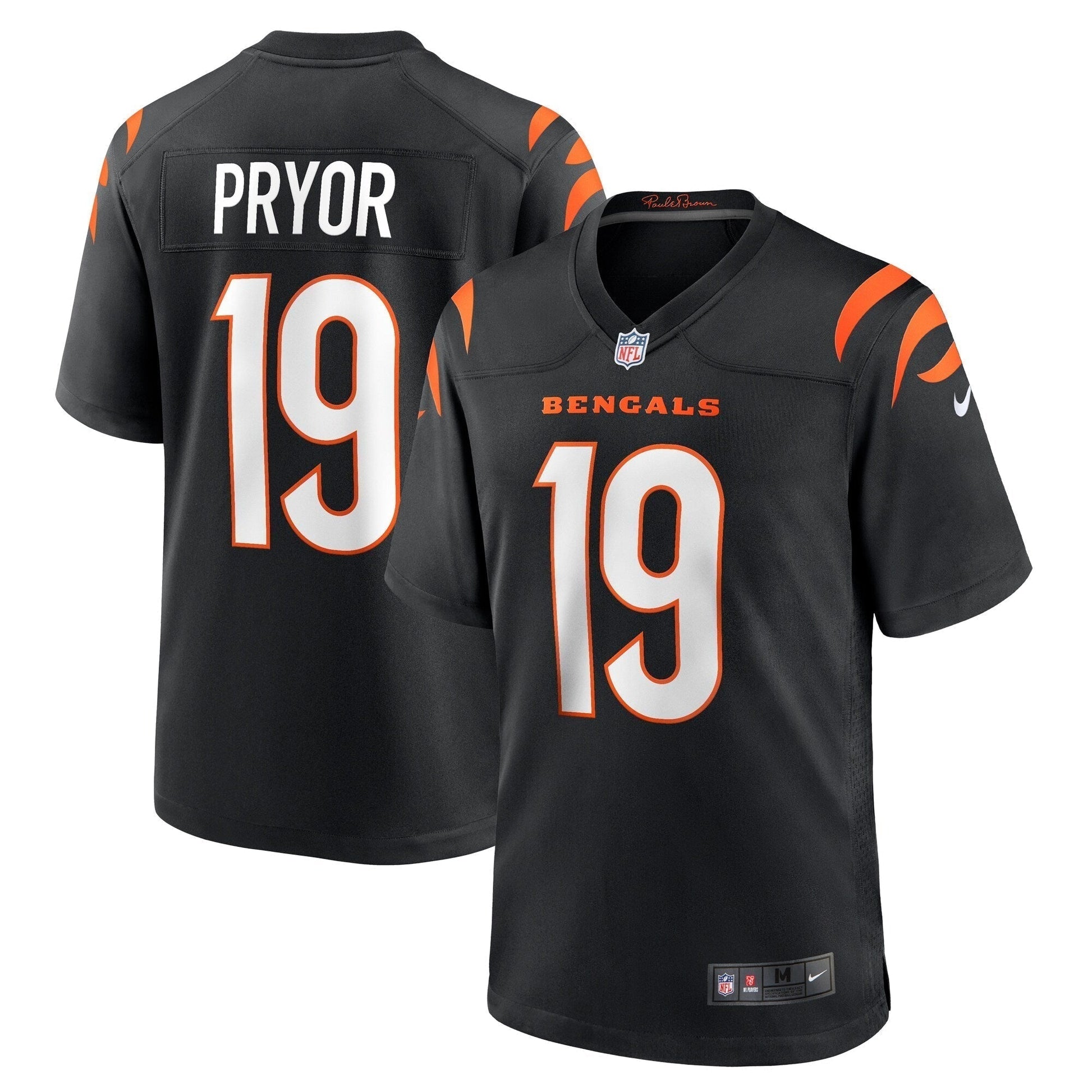 Kendric Pryor Cincinnati Bengals Game Jersey - Black football jersey product view 1