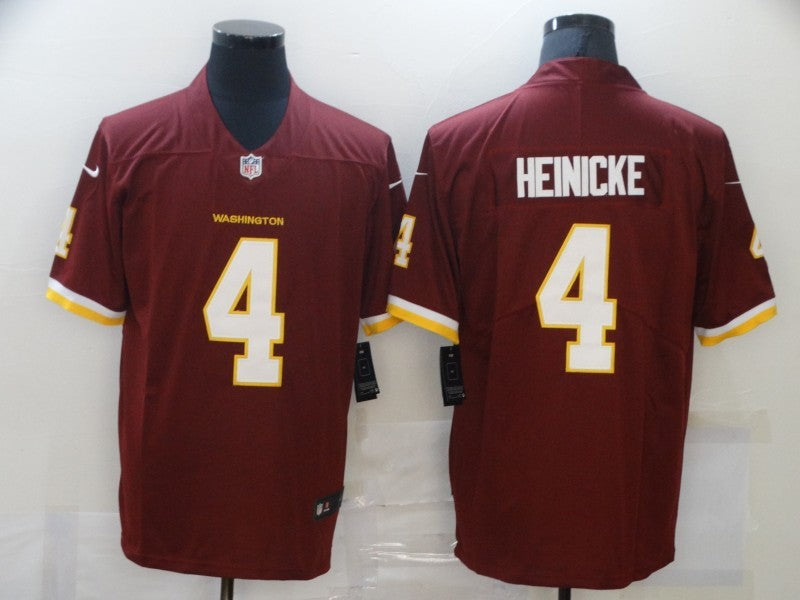 Men's Washington Commanders Taylor Heinicke Red Game Jersey football jersey product view 1