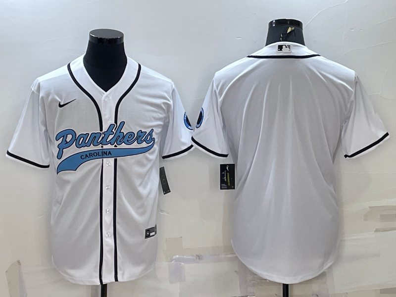 Men's Carolina Panthers White Blank Jersey football jersey product view 1