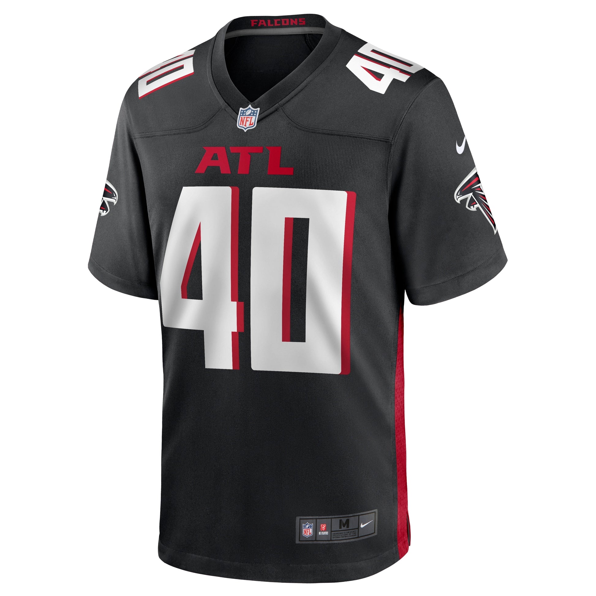 Keith Smith Atlanta Falcons Game Jersey - Black football jersey product view 2