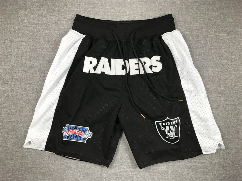 Men's Las Vegas Raiders Black Pocket Shorts1 football jersey product view 1