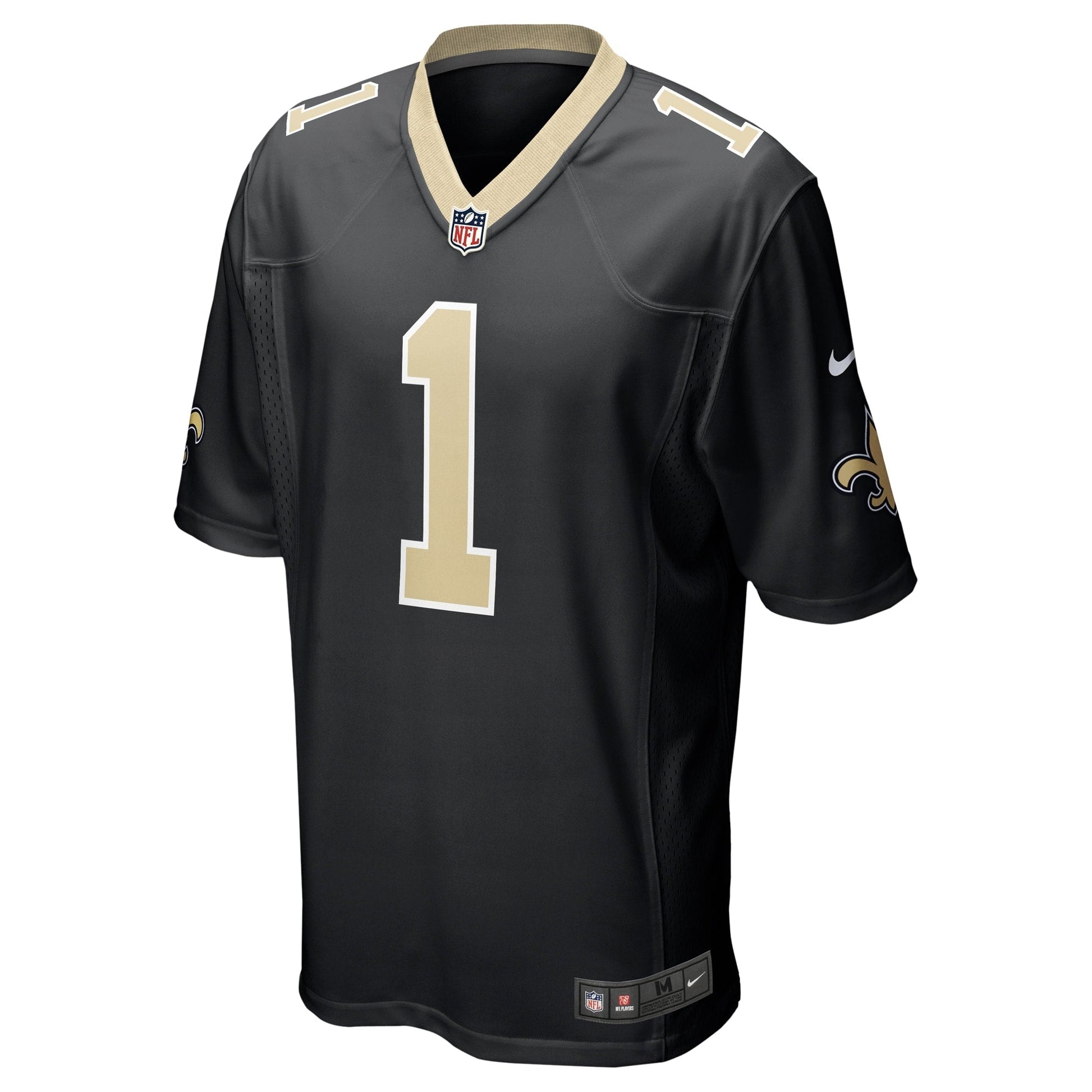 Alontae Taylor New Orleans Saints Team Game Jersey - Black football jersey product view 2