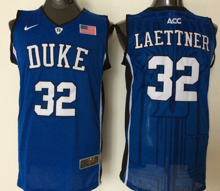 Men's Duke Blue Devils Christian Laettner Blue Player Jersey sports jersey product view 1