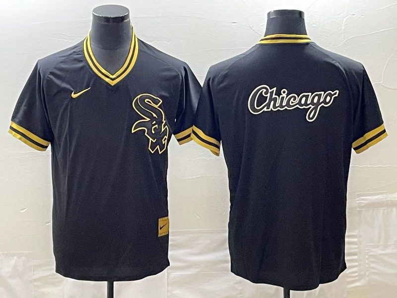 Men's Chicago White Sox Black Cooperstown Collection Game Jersey1 baseball jersey product view 1