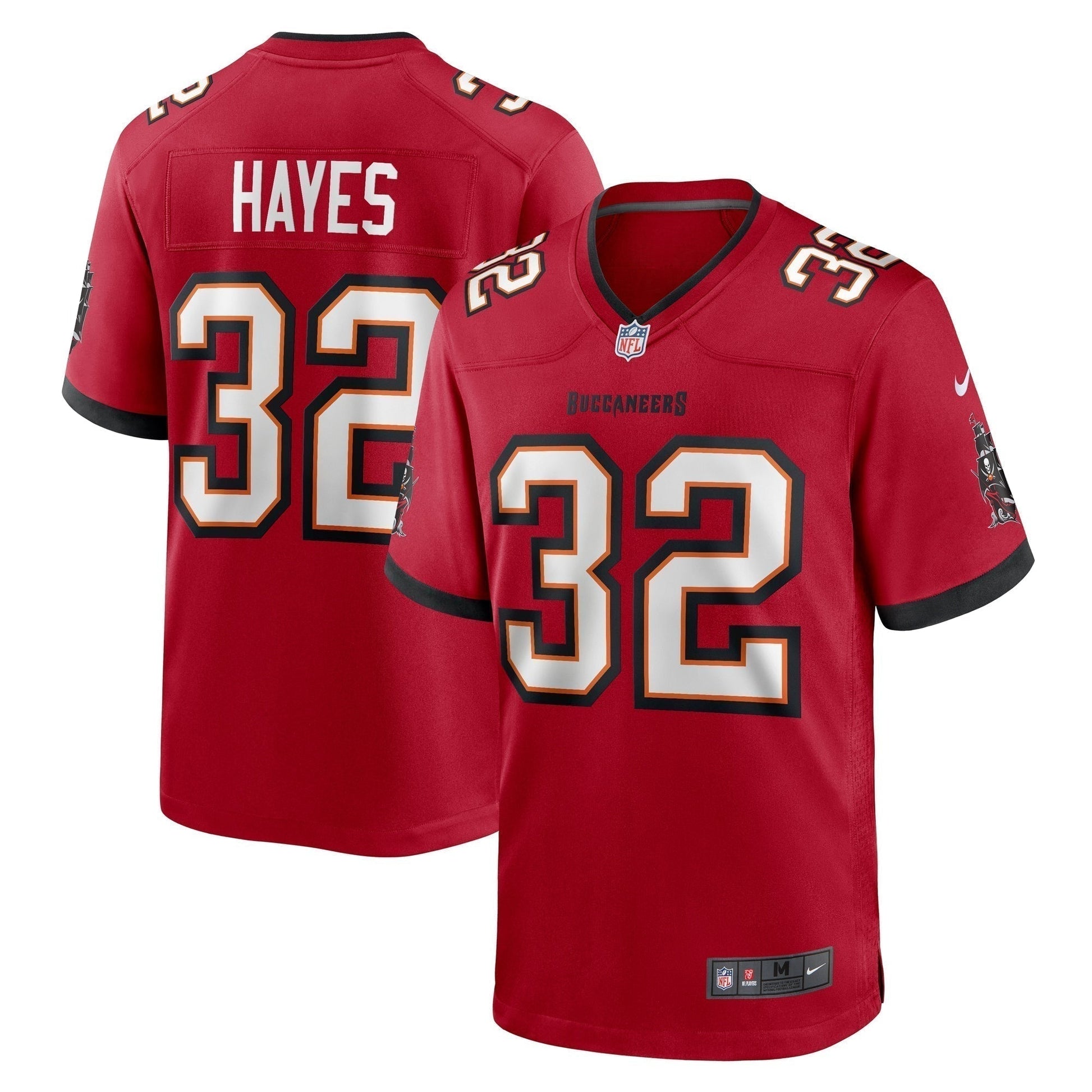 Josh Hayes Tampa Bay Buccaneers Game Jersey - Red football jersey product view 1