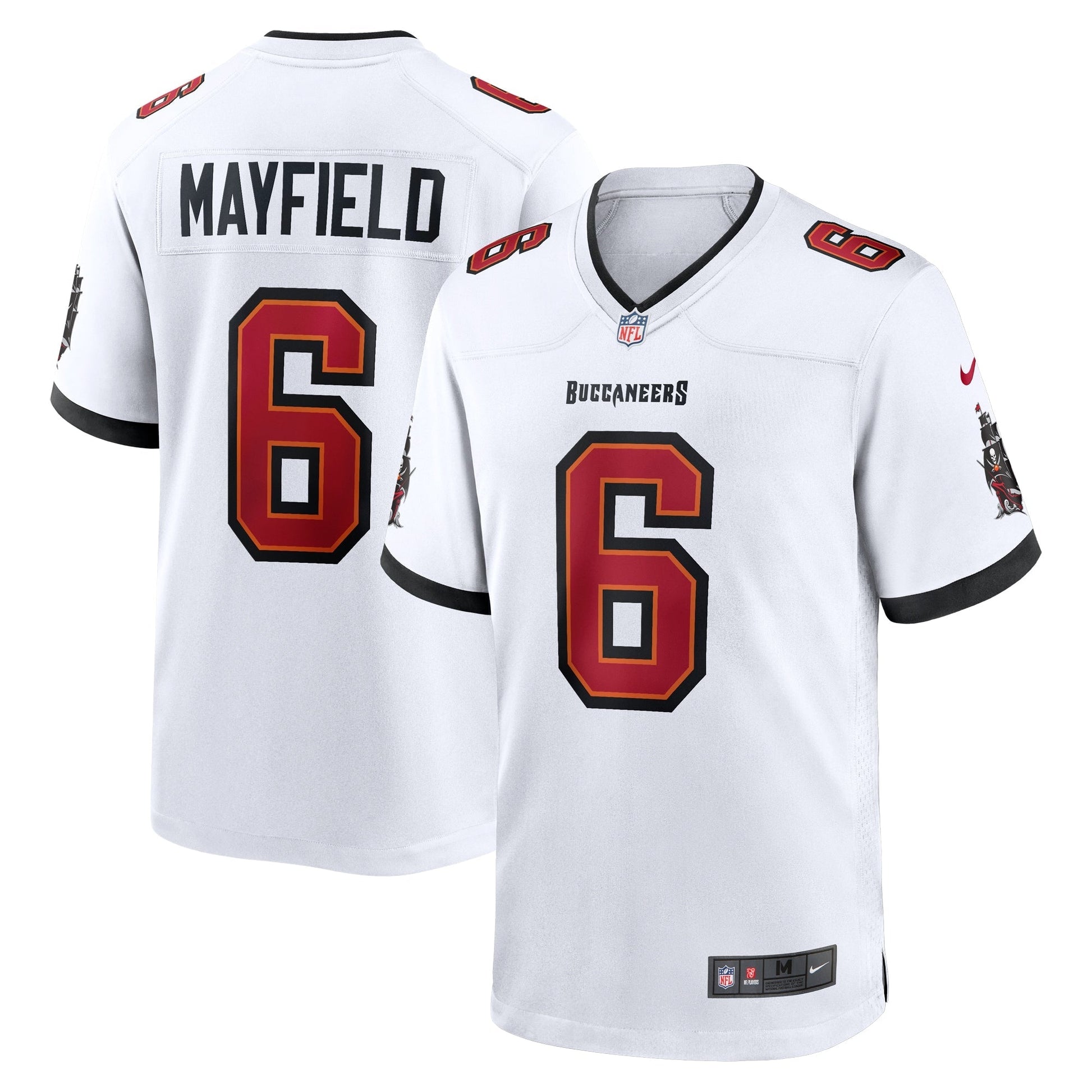 Baker Mayfield Tampa Bay Buccaneers Away Game Jersey - White football jersey product view 1