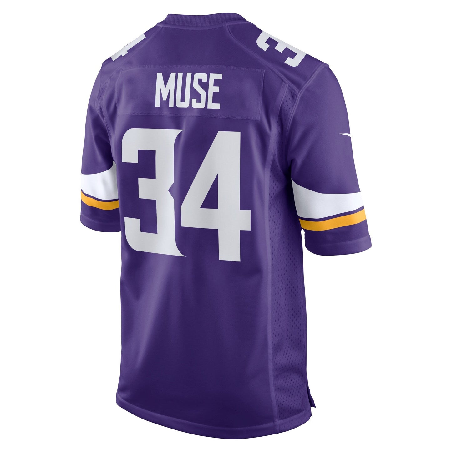 Nick Muse Minnesota Vikings Home Game Jersey - Purple football jersey product view 3