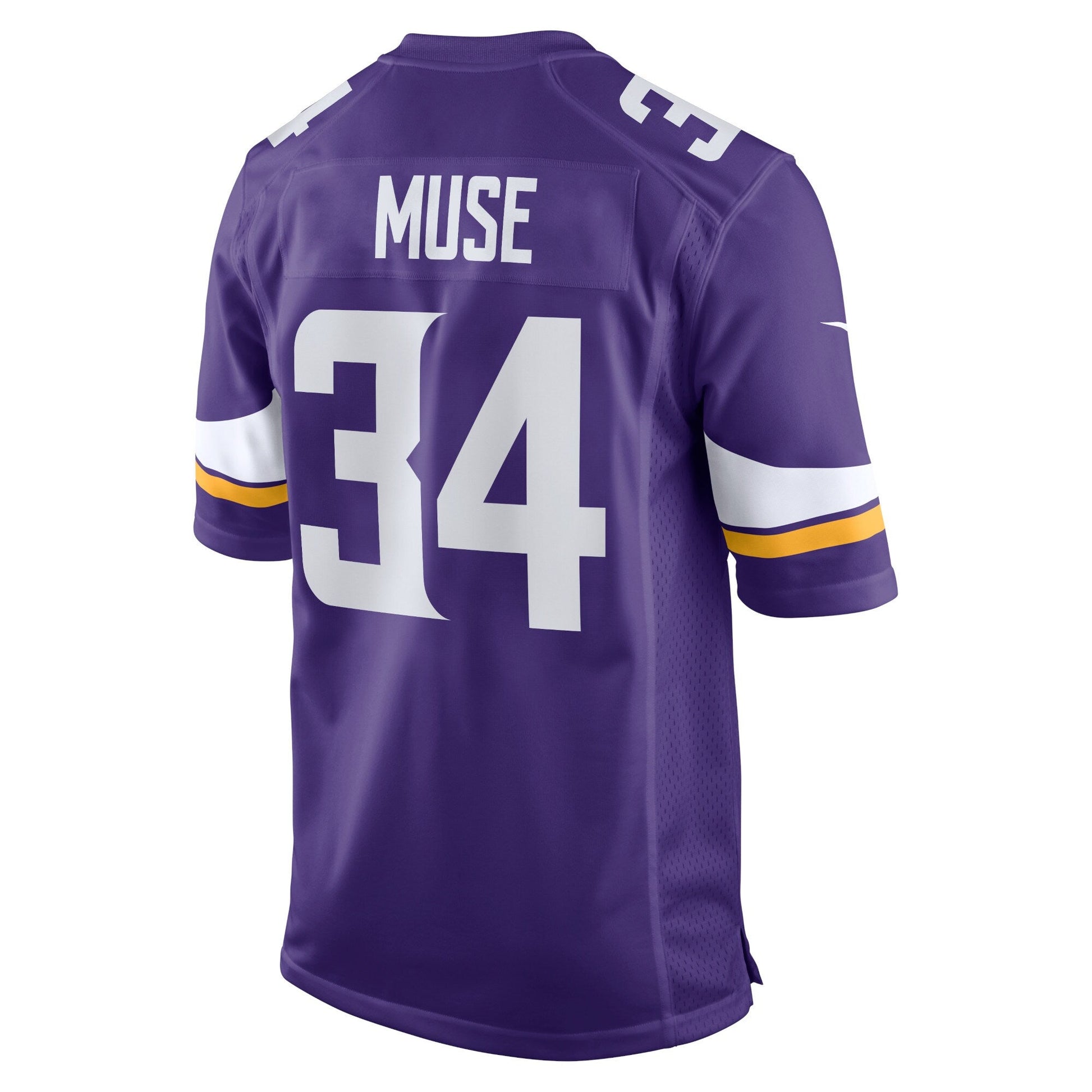 Nick Muse Minnesota Vikings Home Game Jersey - Purple football jersey product view 3