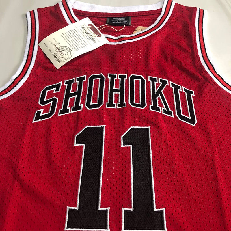 Slam Dunk Rukawa Kaede Red 11 MN basketball jersey product view 1