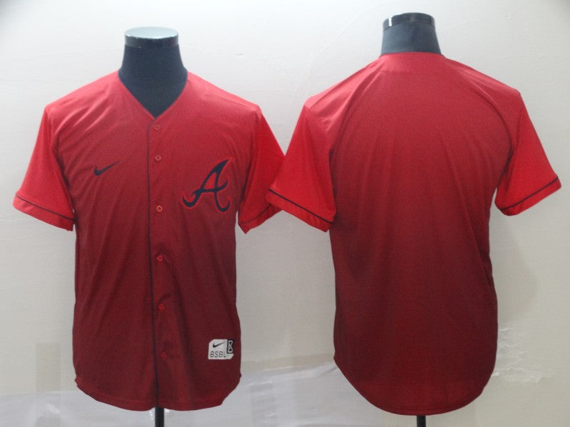 Men's Atlanta Braves Red Blank Replica Team Jersey baseball jersey product view 1