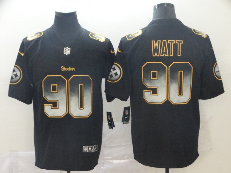 Men's Pittsburgh Steelers T.J. Watt Black Team Player Game Jersey1 football jersey product view 1
