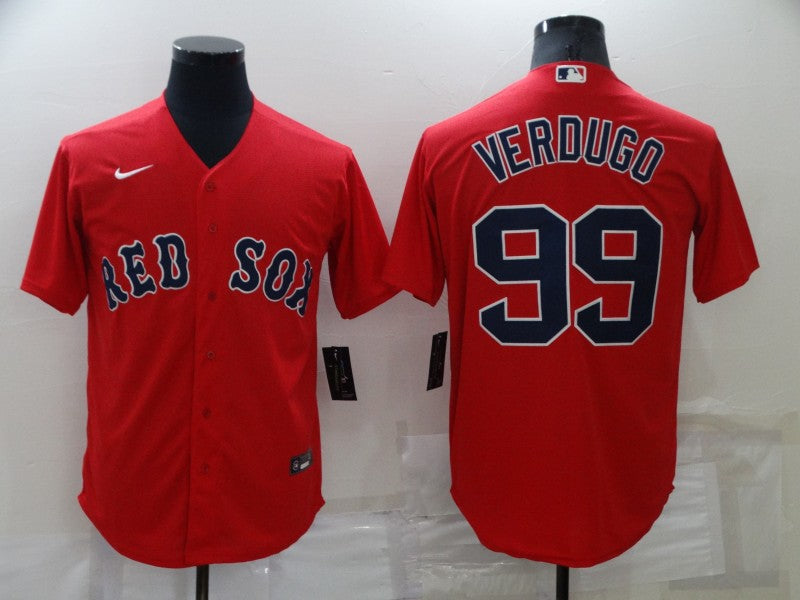 Men's Boston Red Sox Alex Verdugo #99 Red Replica Baseball Jersey baseball jersey product view 1