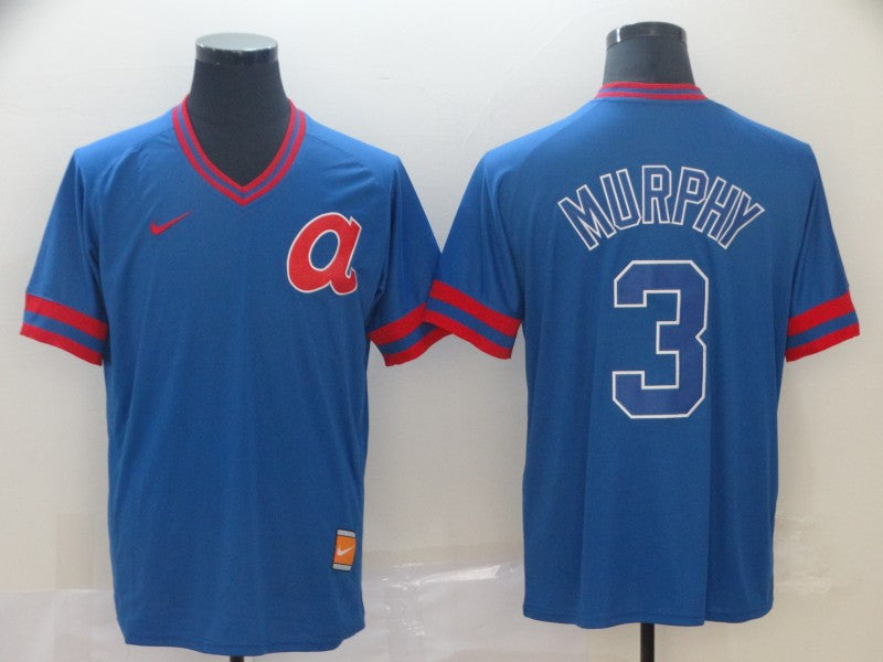 Men's Atlanta Braves Dale Murphy #3 Blue Replica Player Jersey baseball jersey product view 1