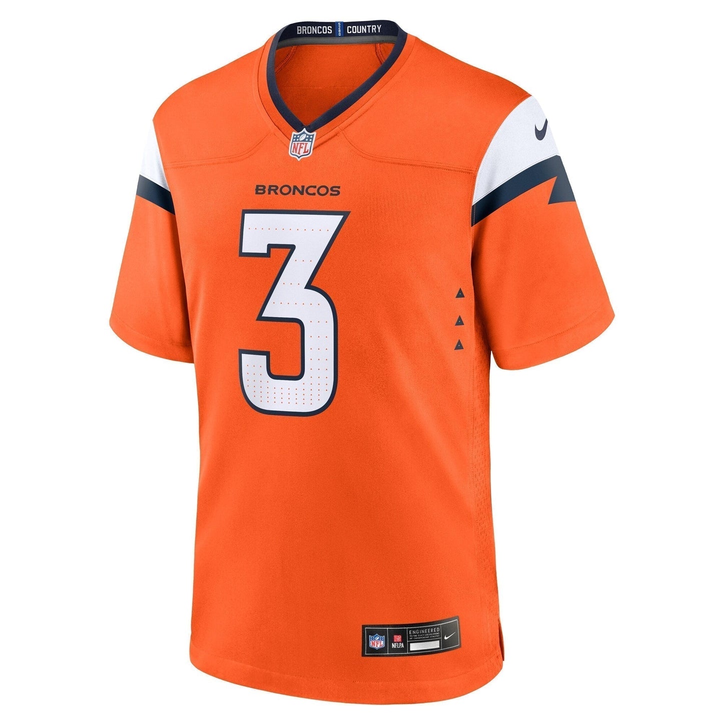 Wil Lutz Denver Broncos Team Game Jersey - Orange football jersey product view 2