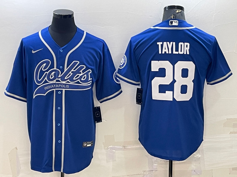 Men's Indianapolis Colts Jonathan Taylor #28 Royal Game Jersey1 Joint Edition football jersey product view 1