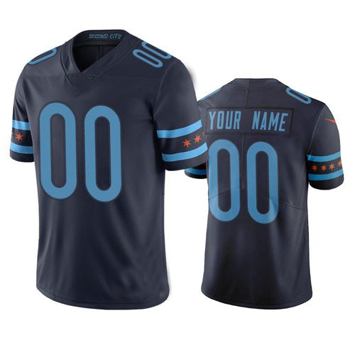 Custom1 Chicago Bears Navy Vapor Limited City Edition Jersey1 Stitched Jersey1 Football Jerseys football jersey product view 1