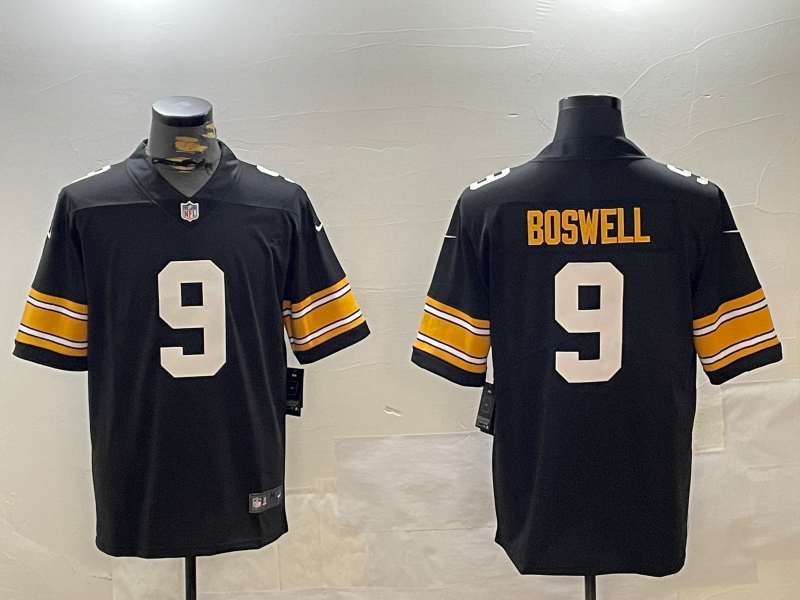 Men's Pittsburgh Steelers Chris Boswell Black Alternate Game Jersey football jersey product view 1