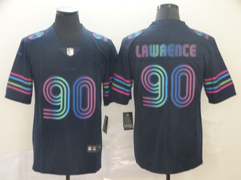 Men's Dallas Cowboys DeMarcus Lawrence #90 Navy City Edition Game Jersey1 football jersey product view 1