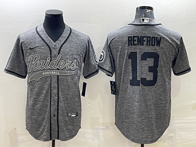 Men's Las Vegas Raiders Hunter Renfrow #13 Gray Game Jersey1 Joint Edition football jersey product view 1
