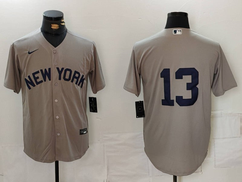 Men's New York Yankees Jazz Chisholm Jr. Gray Limited Player Jersey baseball jersey product view 1