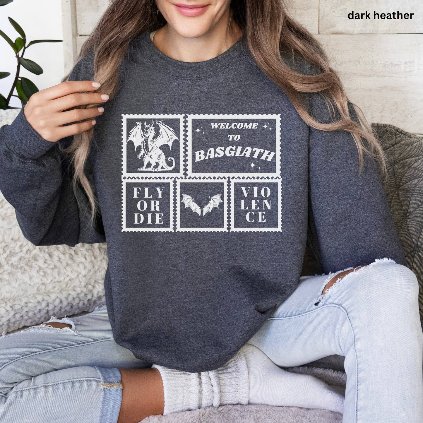 Welcome To Basgiath Official Sweatshirt  Fourth Wing Unisex T-shirt, Sweatshirt, Hoodie, Long Sleeve Tee - T-Shirt, Sweatshirt, Hoodie