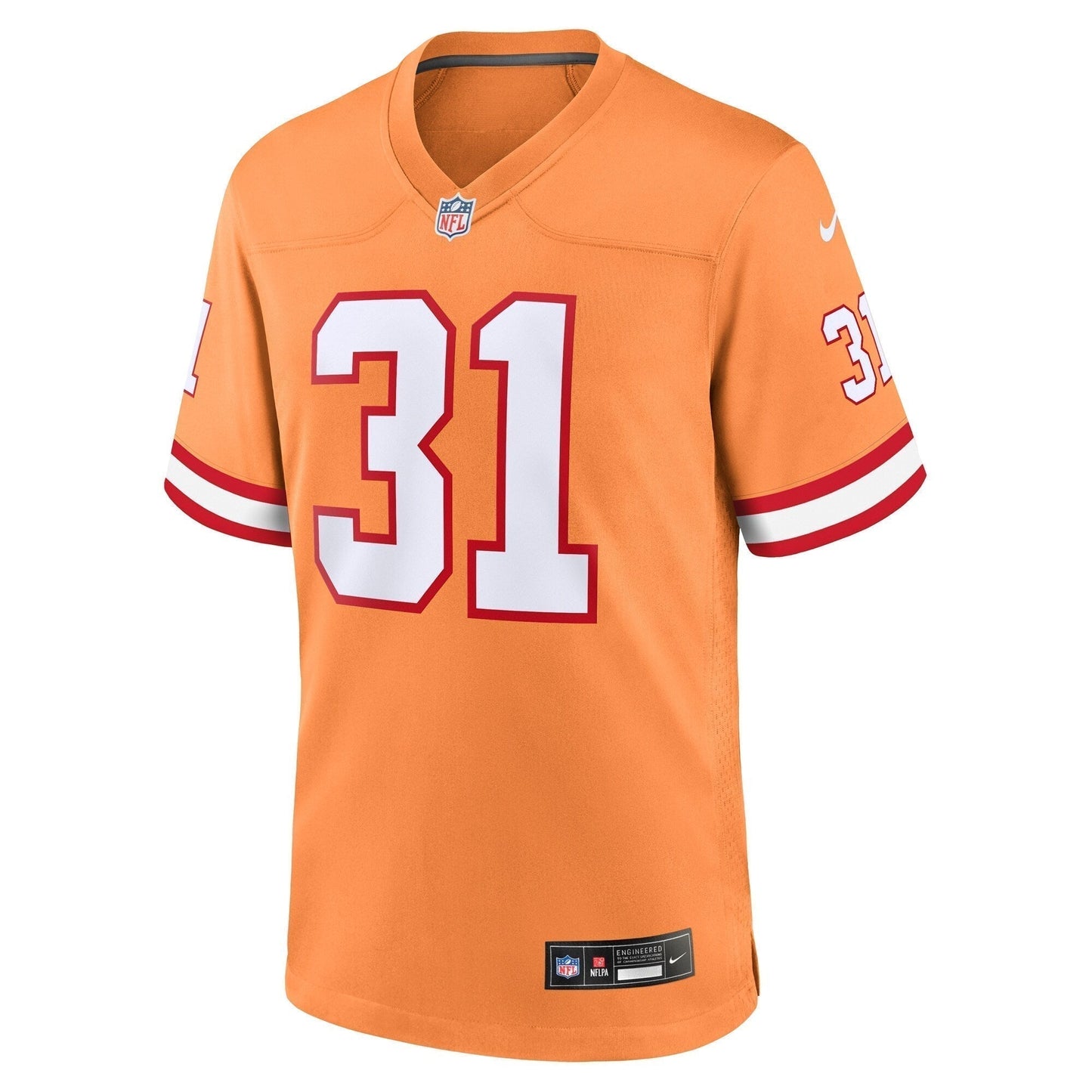 Antoine Winfield Jr. Tampa Bay Buccaneers Throwback Game Jersey - Orange football jersey product view 2