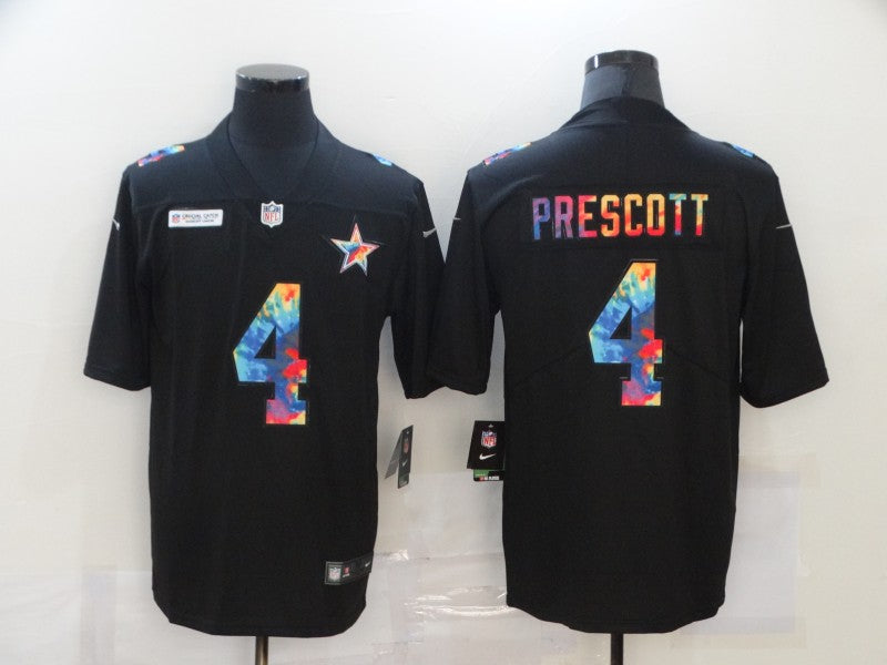 Men's Dallas Cowboys Dak Prescott #4 Black Game Jersey1 football jersey product view 1